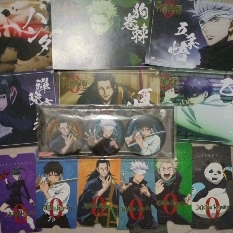 Sharing Merch Jujutsu Kaisen 0 Fan Screening Postcard Collectible ticket Gojo Yuta Geto Inumaki Pand