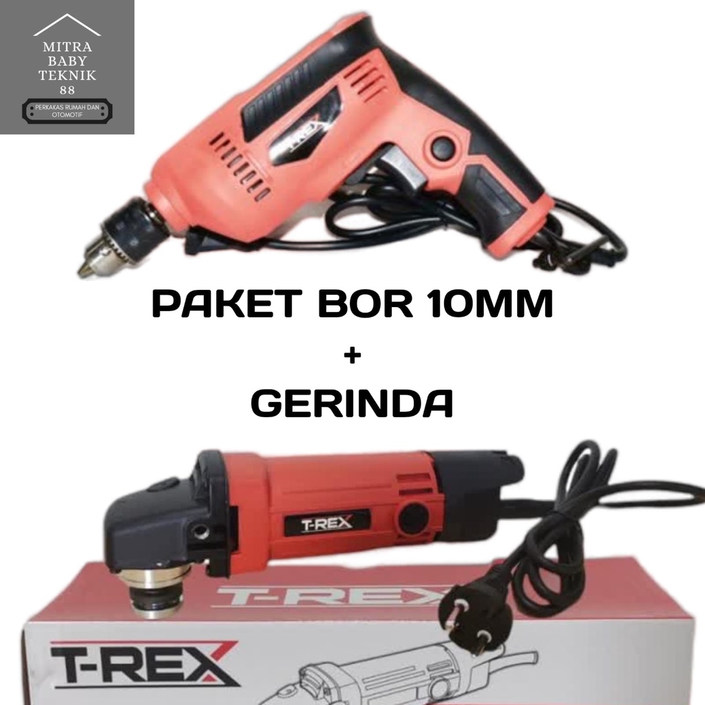 ( COD ) PAKET HEMAT tukang 3 ITEM MESIN BOR 10M / MESIN PLANNER SERUT / GRINDA GERINDA 4 INCHI mikayo t-rex