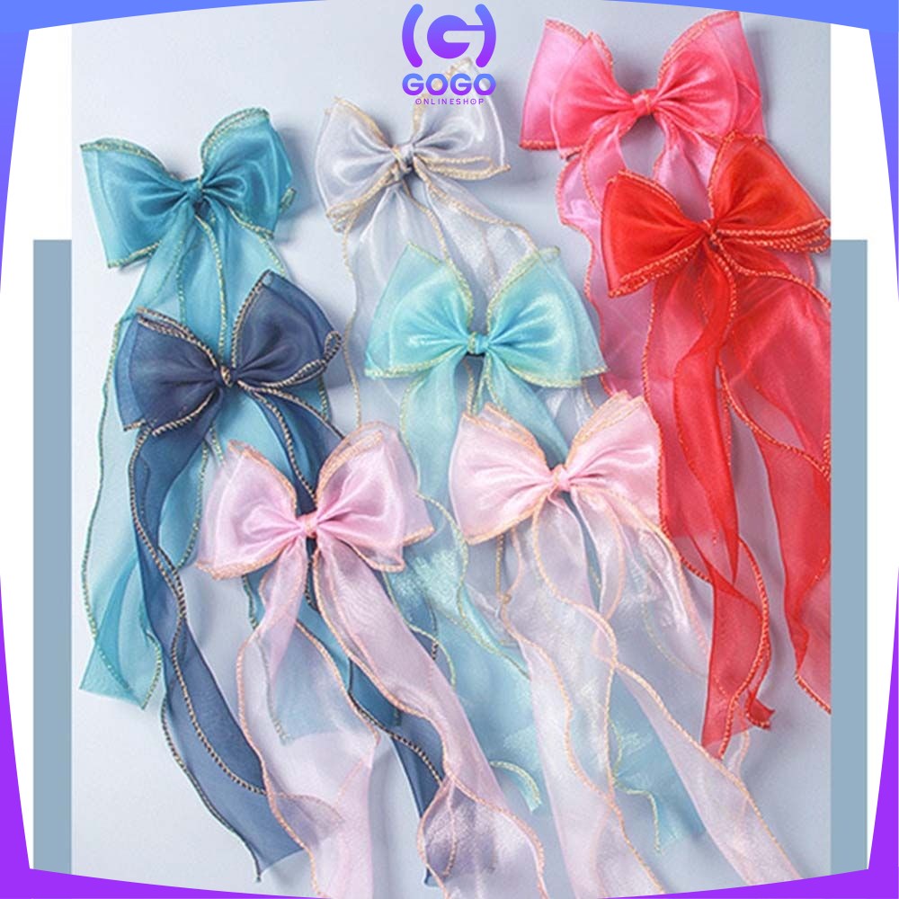 GOGO-C344 Jepit Rambut Korea Pita Untuk Wanita Ikat Rambut Pita Panjang ala Korea / Ribbon Hair Tie / Jepit Rambut Wanita / Jepitan Rambut Anak Perempuan