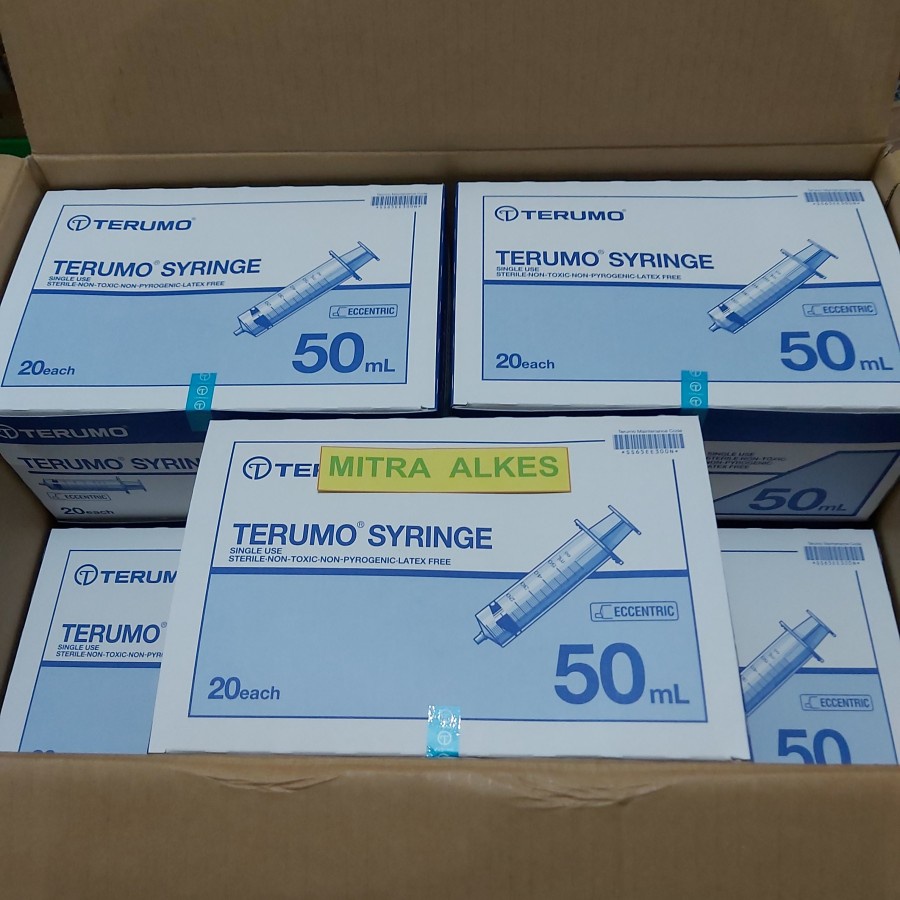 Syringe TERUMO 50 cc / 50 ml Bolong Pinggir. Terumo 50cc / 50ml Lobang Pinggir.