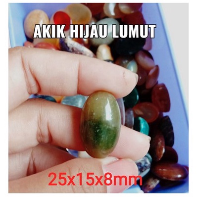 Batu Akik Asli Batu Alam Hijau Lumut