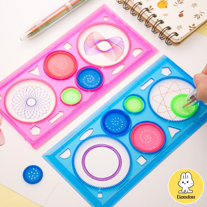 Penggaris Rotary Penggaris Bunga Pattern Spirograph -Doo