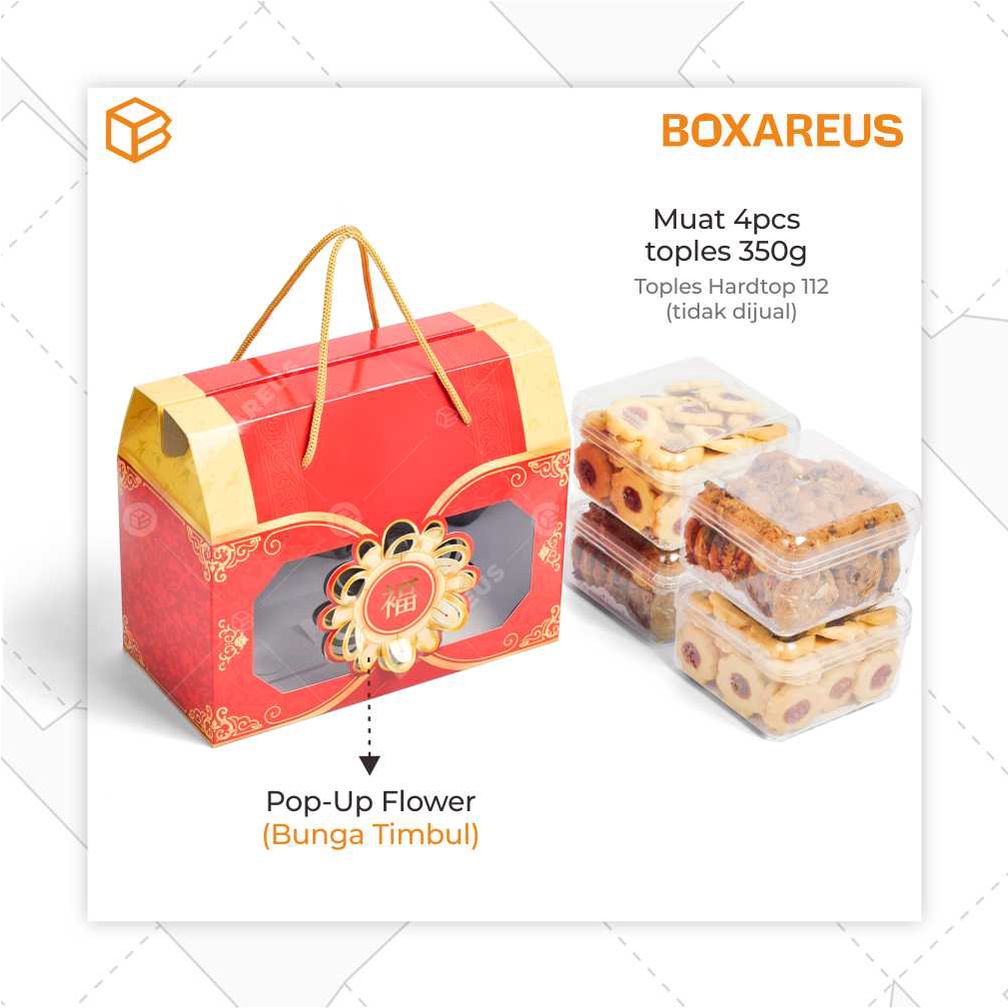 Box Toples Kue Kering Packaging  Imlek Sincia CNY Hampers Kemasan Cookies | TB24 CNY