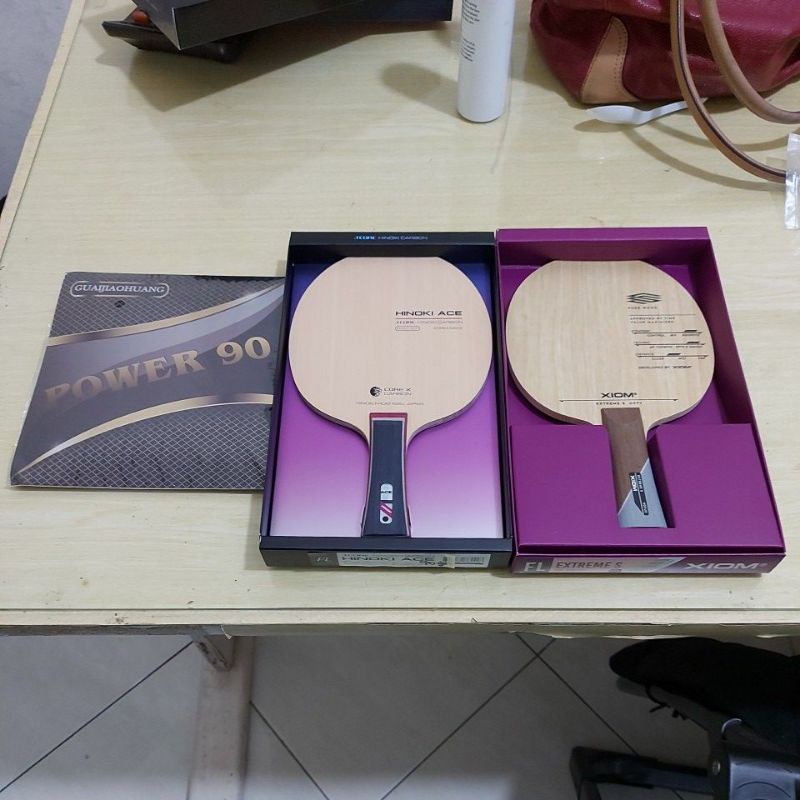 Tcore Hinoki Ace dan Xiom Extreme S dan Power 90 hitam (biru tua)