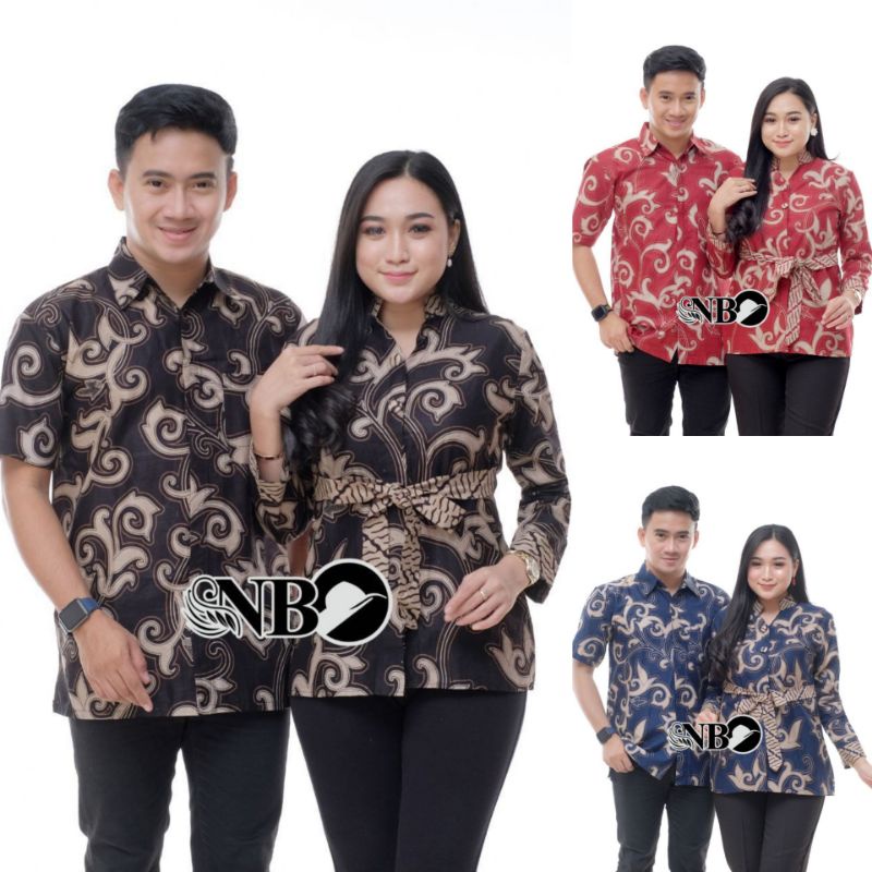 NEW COUPLE BLOUSE KANCING DEPAN ORIGINAL BATIK PEKALONGAN