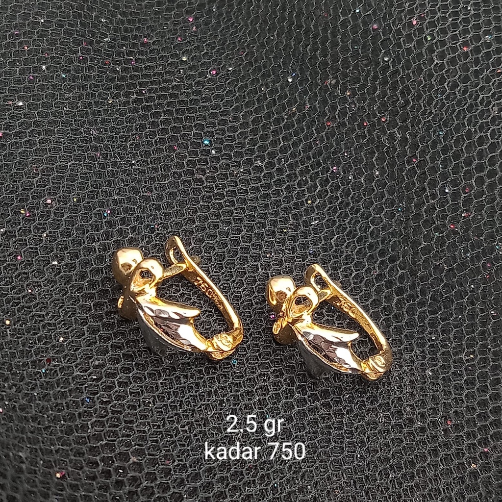 Anting emas 17K - 2.5 gr kadar 750 - 3818