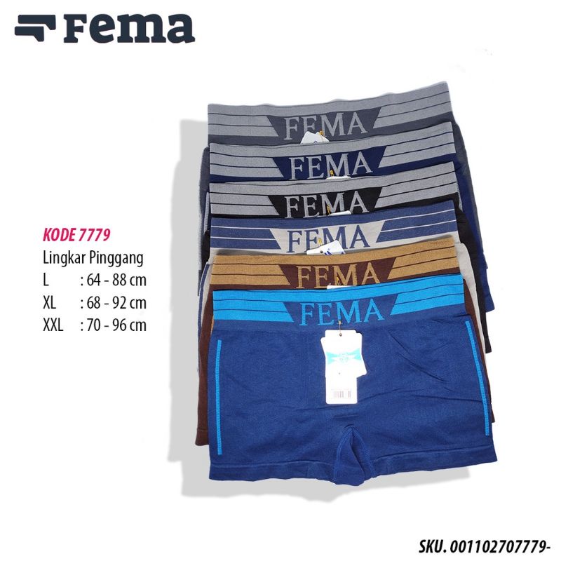 Boxer Pria Jumbo FEMA – Celana Dalam Rajut Halus Nyaman & Elastis