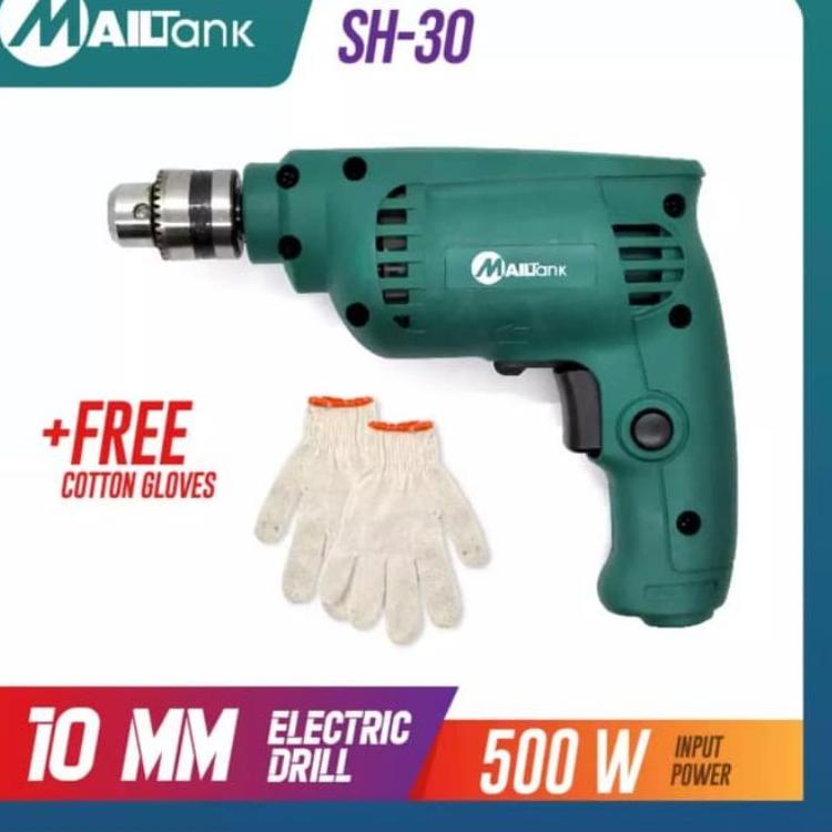 Terlaris BOR LISTRIK 10 MM SH 30 MESIN BOR TANGAN MAILTANK SH 30 DRILL MAILTANK