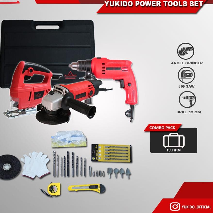 Terbaik BOR TER BOR BOLAK BALIK SET KOPER  Kairos kusuka bor YUKIDO JAPAN 10mm set box Mesin Bor Tan