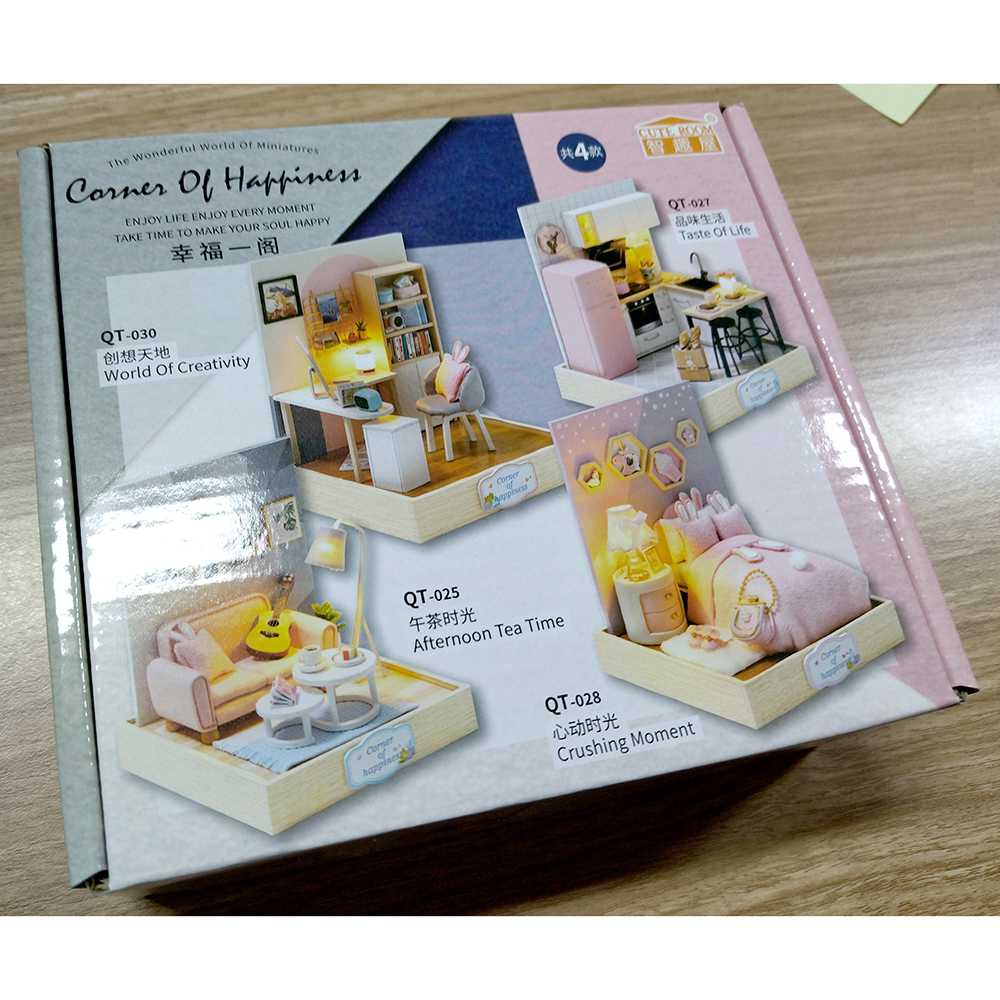 Miniatur Rumah Boneka 3D DIY Pajangan Meja Rumah Bonekah Mainan Anak Perempuan Lucu