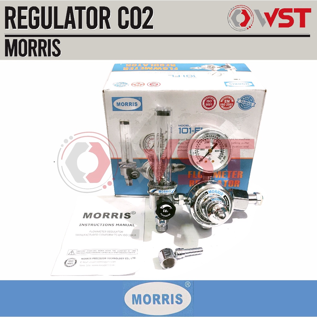Morris Regulator CO2 101-25FL / Regulator Las Tabung CO2 CO 2