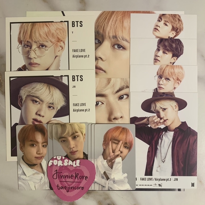 BTS FAKE LOVE AIROLANE PT.2 JAPAN OFFICIAL PHOTOCARD CHANGING JACKET POSTCARD FLYER JP FC FL JIN JIM