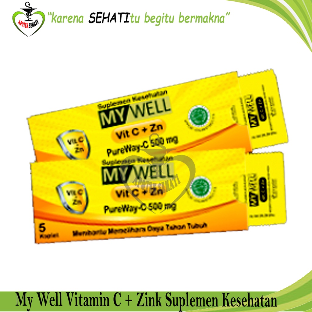 MY Well Vitamin D3 1000 Vitamin C Plus Zinc Membantu Memelihara Daya Tahan Tubuh