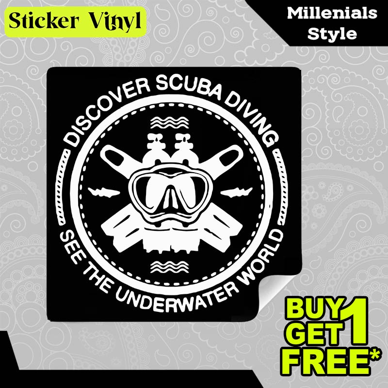 

Stiker Sticker Discover Scuba Diving Gambar Unik Desain Keren dan Kekinian Aesthetic Bahan Vinyl Satuan Anti Air