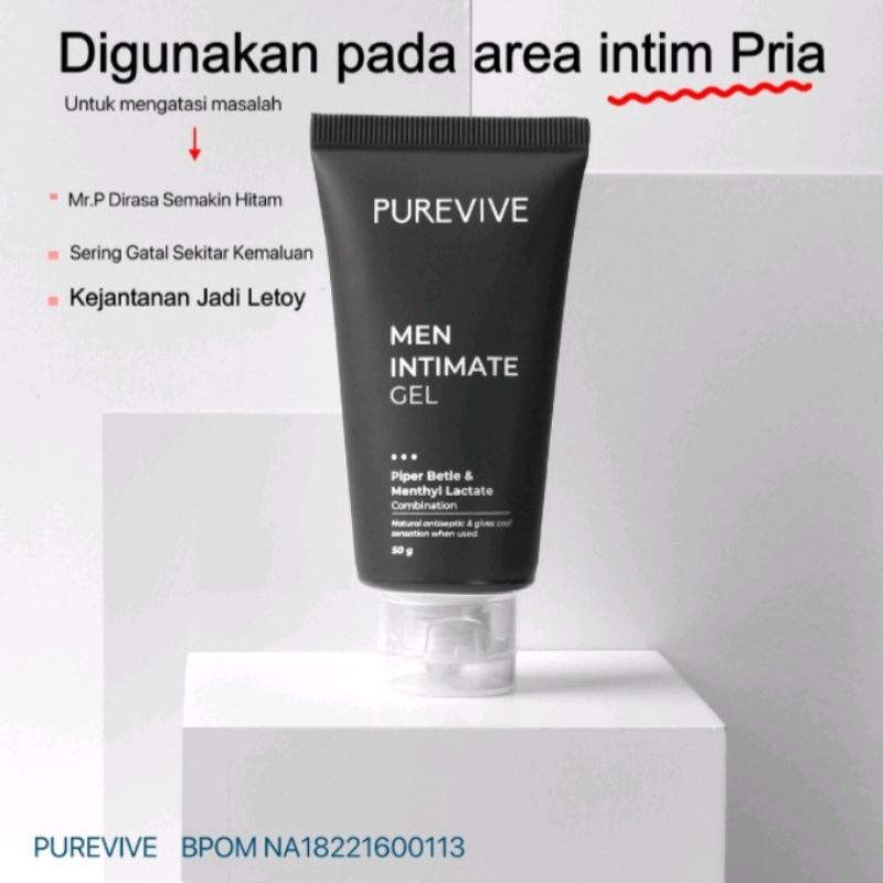 PUREVIVE MEN MR.P INTIMATE GEL LEBIH CERAH KERAS DAN BEBAS GATAL