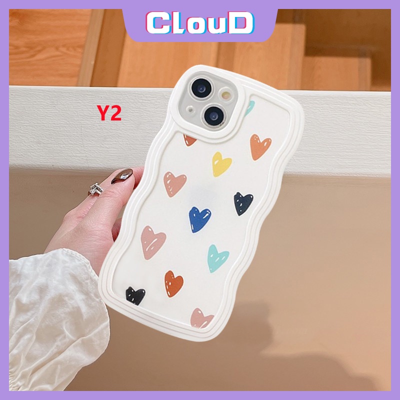 Love Heart Soft Tpu Case Samsung A14 A04s A32 A22 A30s A51 A12 A52 A23 A02s A13 A31 A21s A50s M22 A1 M12 A52s A53 A33 A20 A13 A50 M32 A03s A03 Shockproof Wavy Edge Smiley Cover