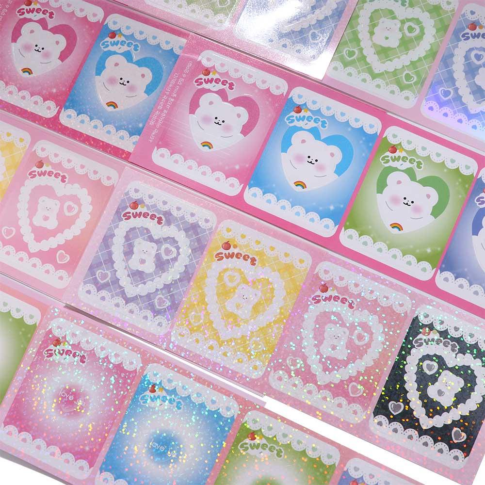 Mxbeauty Bingkai Foto Stiker Kreatif Aesthetics Cinta Hati Alat Tulis Korea Ins Idol Card Decor