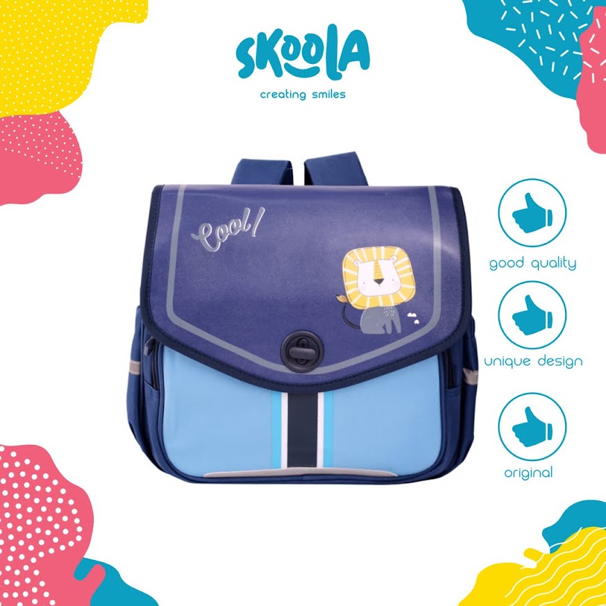 Skoola Tas Sekolah Anak Laki - Laki SD Ransel Horizontal Lion - Raia
