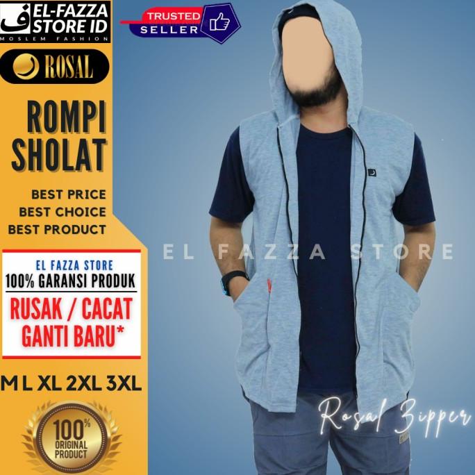 Rompi Sholat shalat Rosal Zipper hoodie - Baju koko kurta pria