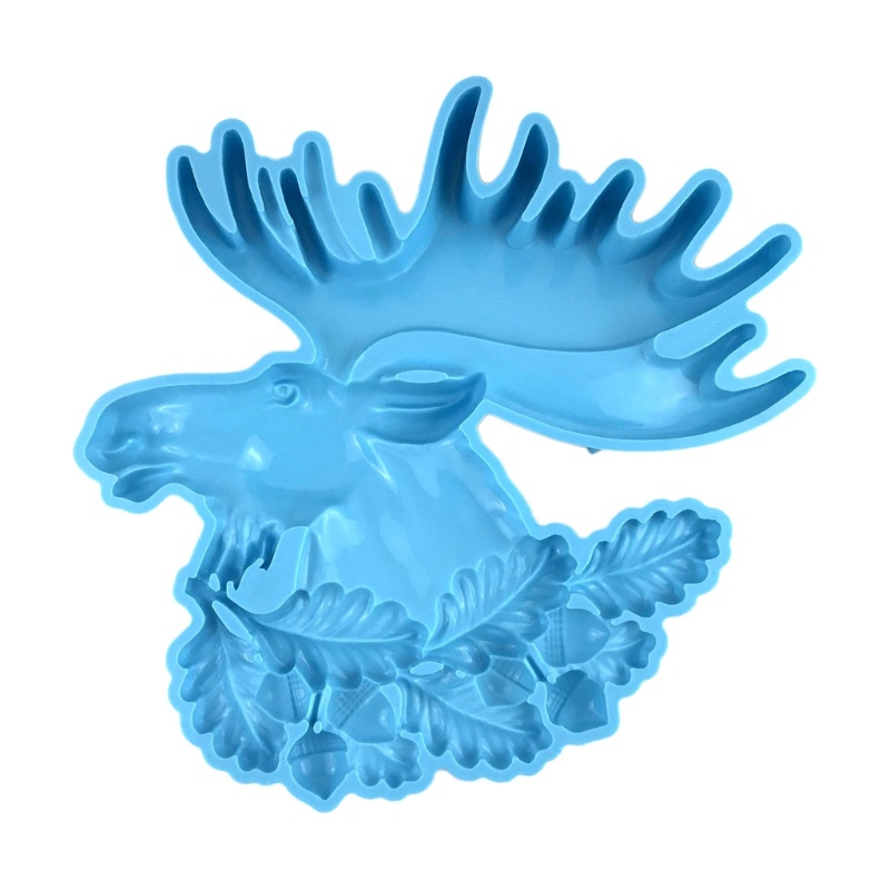 Cetakan Resin Epoksi Bentuk Rusa Natal Bahan Silikon Untuk Dekorasi Dinding