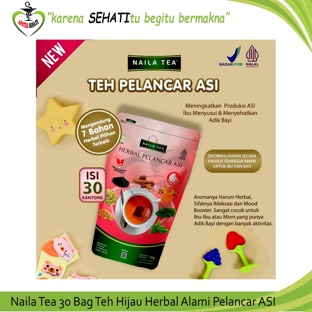 Naila Tea Teh Herbal Melancarkan ASI Booster Meningkatkan Kualitas ASI