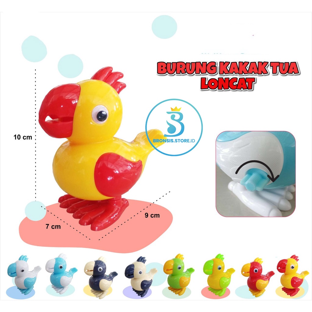 Mainan Edukasi Anak Burung Kakak Tua Berjalan Diputar Bisa Lompat