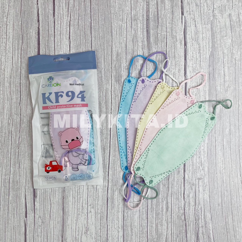 Masker Anak KF94 Careion Gradasi Mix Isi 10 4 Lapis Kids Polos