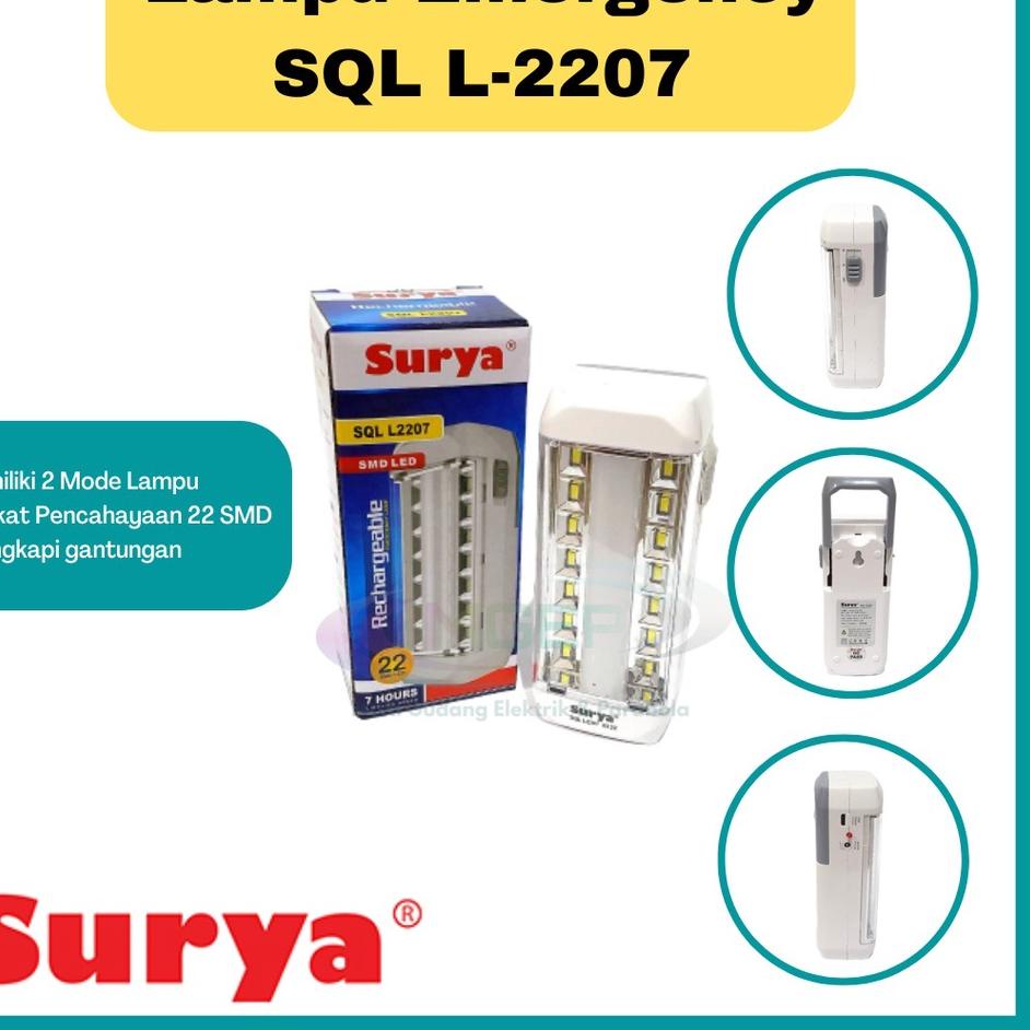 ✨ Lampu Emergency LED Surya SQL L 2207 Emergency Lamp Surya ?
