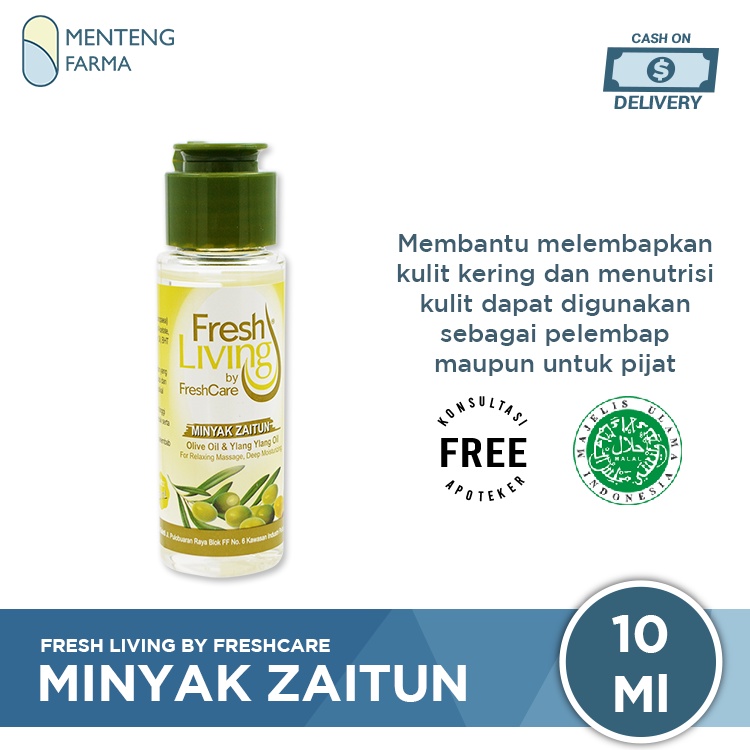 Fresh Living Minyak Zaitun 50 mL - Pelembap Kulit dan Minyak Pijat