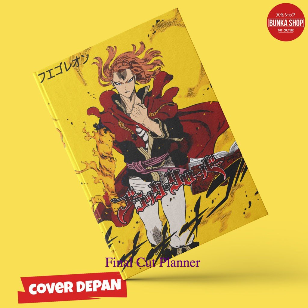 

Note Book Anime Black Clover Fuegoleon Hardcover A5 Buku Tulis Catatan Murah .