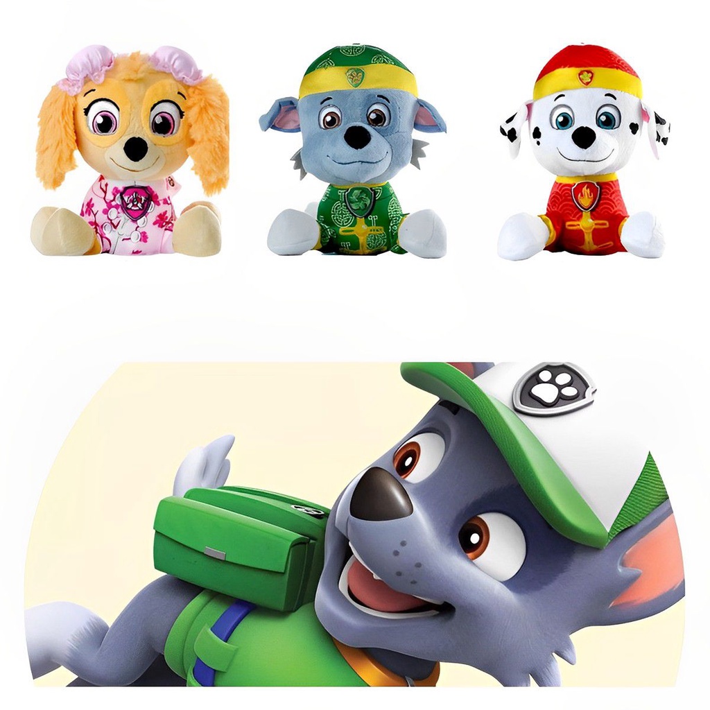 Mainan Plush Untuk Anak-Anak Rocky Skye Pup Collection Ideal Untuk Hadiah Natal Tahun Baru