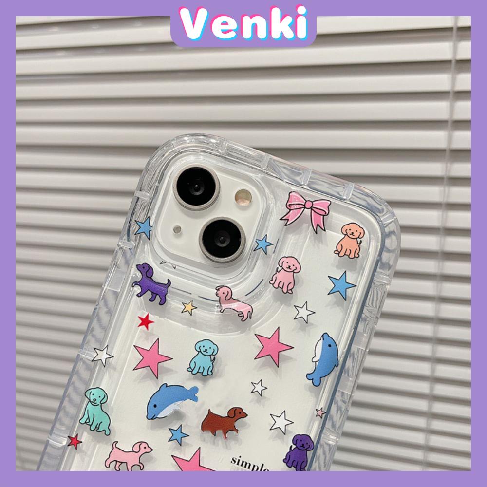 Case For iPhone 14 Pro Max TPU Soft Jelly Airbag Case Cartoon Cute Animals Clear Case Camera Protection Shockproof For iPhone 14 13 12 11 Plus Pro Max 7 Plus X XR