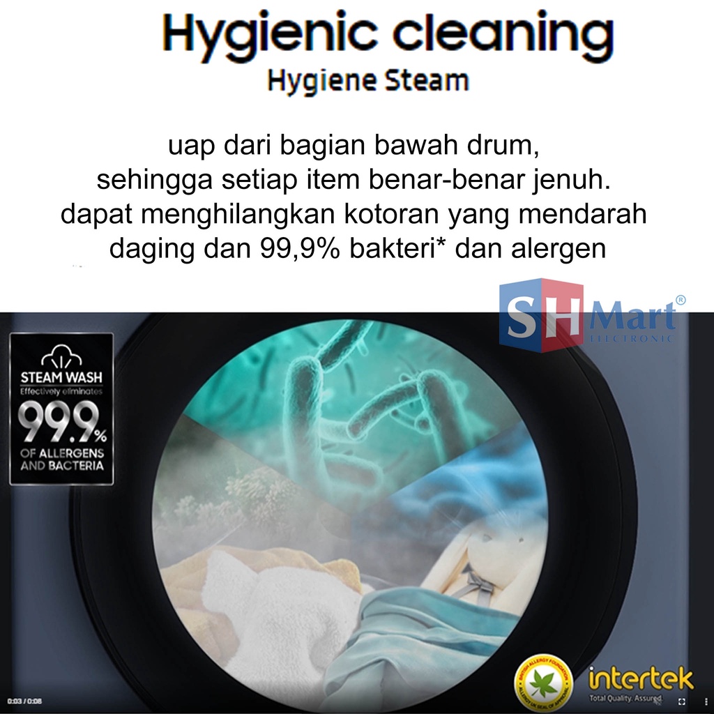 MESIN CUCI FRONT LOADING SAMSUNG 8 KG WW80T504DTT/SE  WITH ECO BUBBLE WW80T (MEDAN)