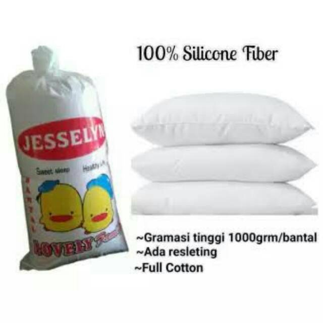 RC [READY STOK] Bantal Guling Hotel Jesselyn Bantal Kepala / Tidur 100% Silicone Kualitas Hotel