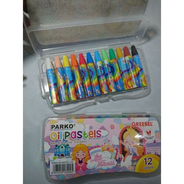 

crayon oil pastel isi 12 warna /pensil warna anak parko/pensil mewarnai