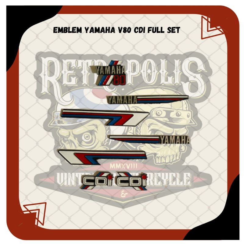 Emblem Yamaha V80 tahun 1982 emblem set yamaha v80 emblem Yamaha V80 emblem v80 logo Yamaha V80 logo