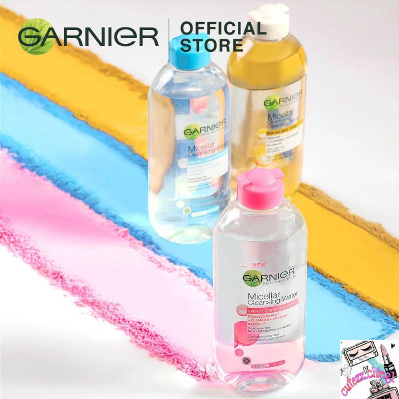 ☃Cutezz_Ching1☃Garnier Micellar Cleansing Water Pink/Blue/Rose/Vitamin C/Biphase Oil Infused 125 ml