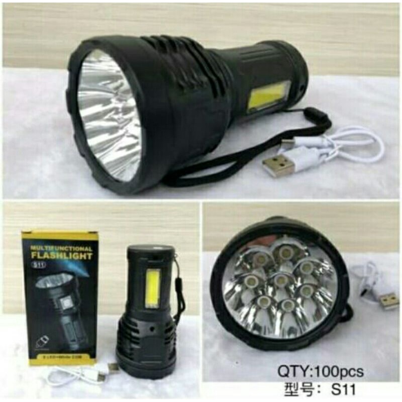 Senter HS-S11 Senter LED Waterprof charger super terang