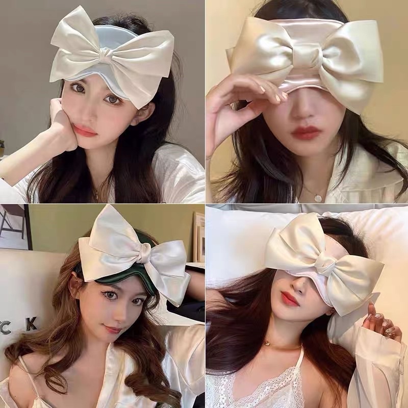 Penutup Mata Tidur Model Ribbon Penutup Mata Korea Kekinian / Eye Cover Pastel / Sleeping Eye Premium Lucu