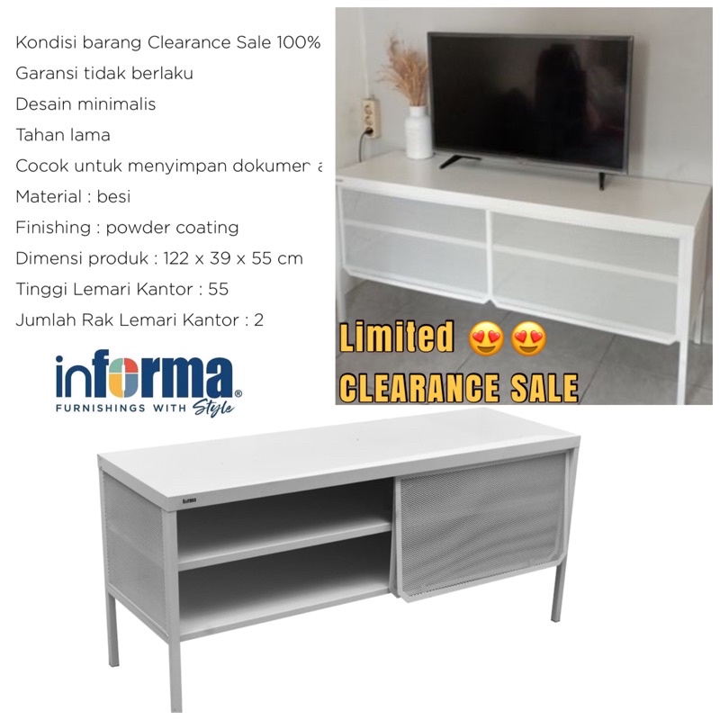 SALE Terbatas INFORMA Rak Kabinet TV Pajangan Kayu Melamine