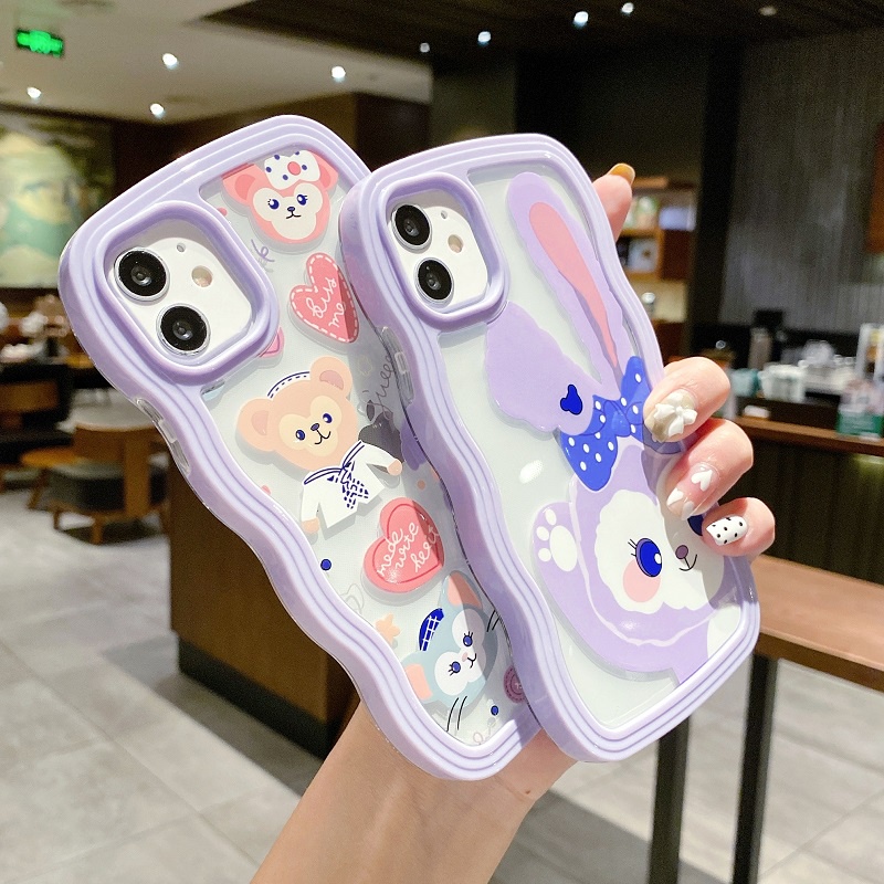 2 in 1 Casing iPhone 14 13 12 Pro MAX 11 X XR XS MAX Motif Kartun Lucu