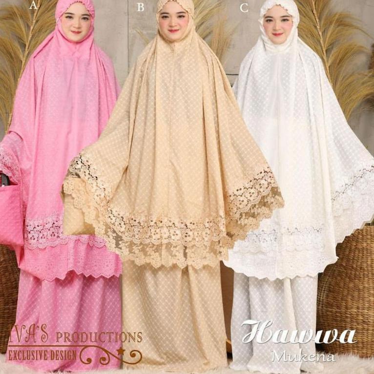 Mukena Jumbo Mewah Hawwa Prada Seroja Suria Exclusive FREE TASBIH ori NCahayaKalila Mudra Nadhifa Fa
