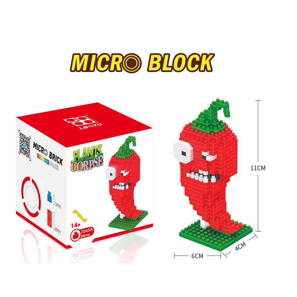 PVZ building block toy set for children