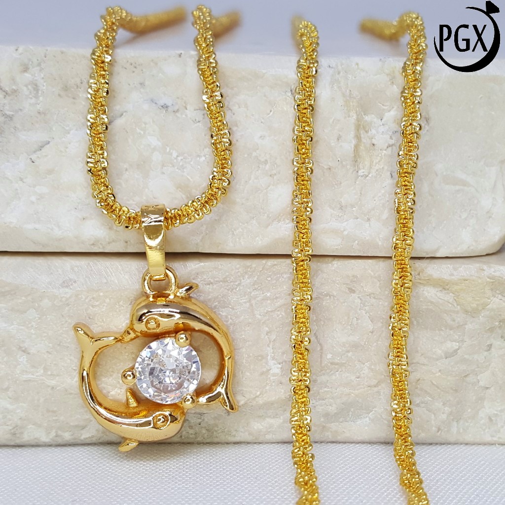 PGX Kalung Wanita Xuping Aksesoris Fashion Perhiasan Lapis Emas XD149