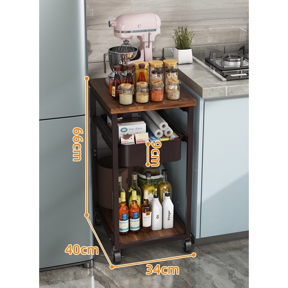 Rak Dapur Troli Dengan Roda Geser Portable Rak Laci Penyimpanan Rak Organizer Untuk Dapur &amp; Rumah Serbaguna Rak Troly Roda 3 Rak Bayi Besi Tempat Penyimpanan Rak Salon Organizer Rack Rak Rak susun Besi Besar Minimalis Serbaguna Rak Bayi Besar Gantung Aest