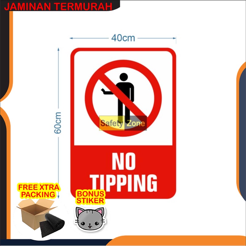 

Grosir RAMBU PLANG/PLAT/LALU LINTAS NO TIPPING 40X60CM Elegan