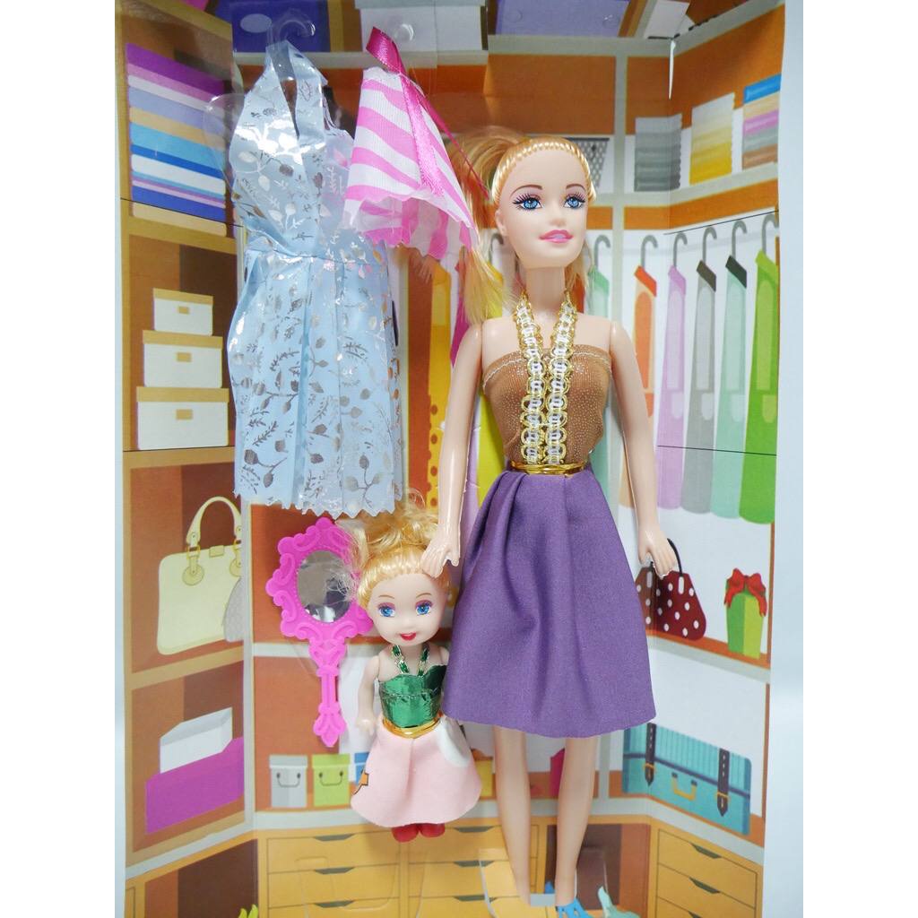 Boneka Baju Ganti dan Anak Boneka Dress Cantik