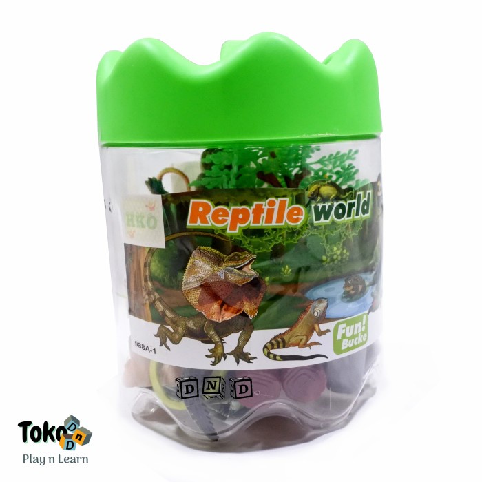 Mainan Anak Figure Binatang Reptil Melata World Ular Biawak Kodok