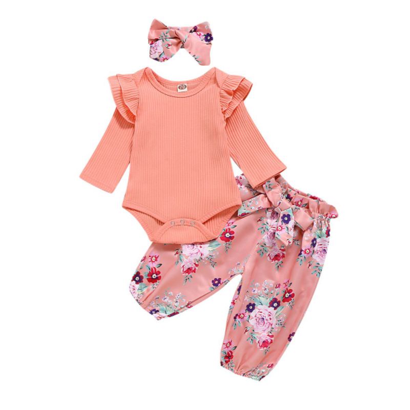 BABY K2 - Bodyset Bunga Peach 1 Warna