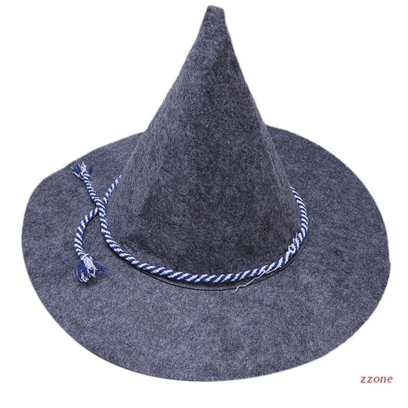 Topi Penyihir Wanita Bahan Felt Lembut Untuk Pesta Halloween
